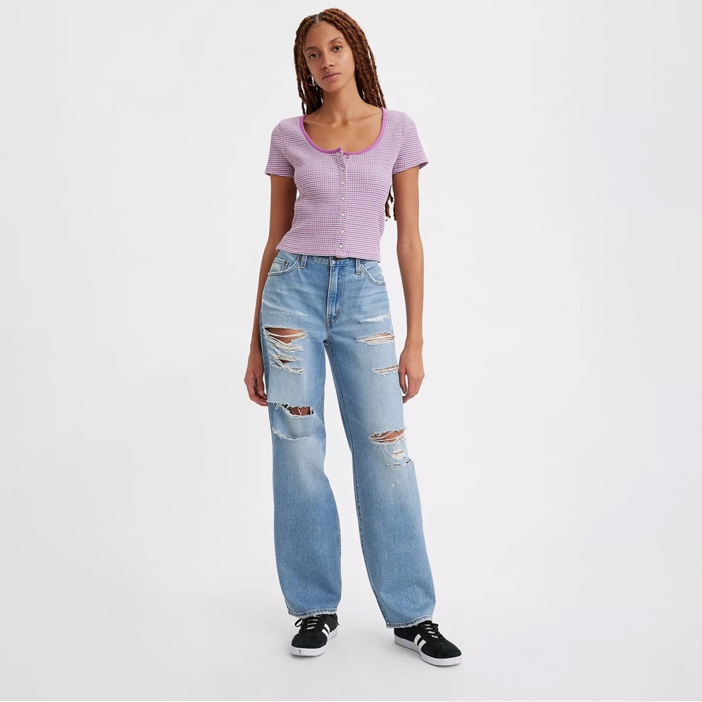 NWT | Levi’s Premium Baggy Dad Women’s Jeans | 28x34 | Medium Wash